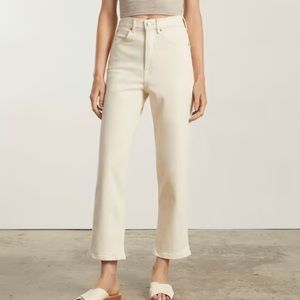 Everlane Way-High Jean - Ecru color